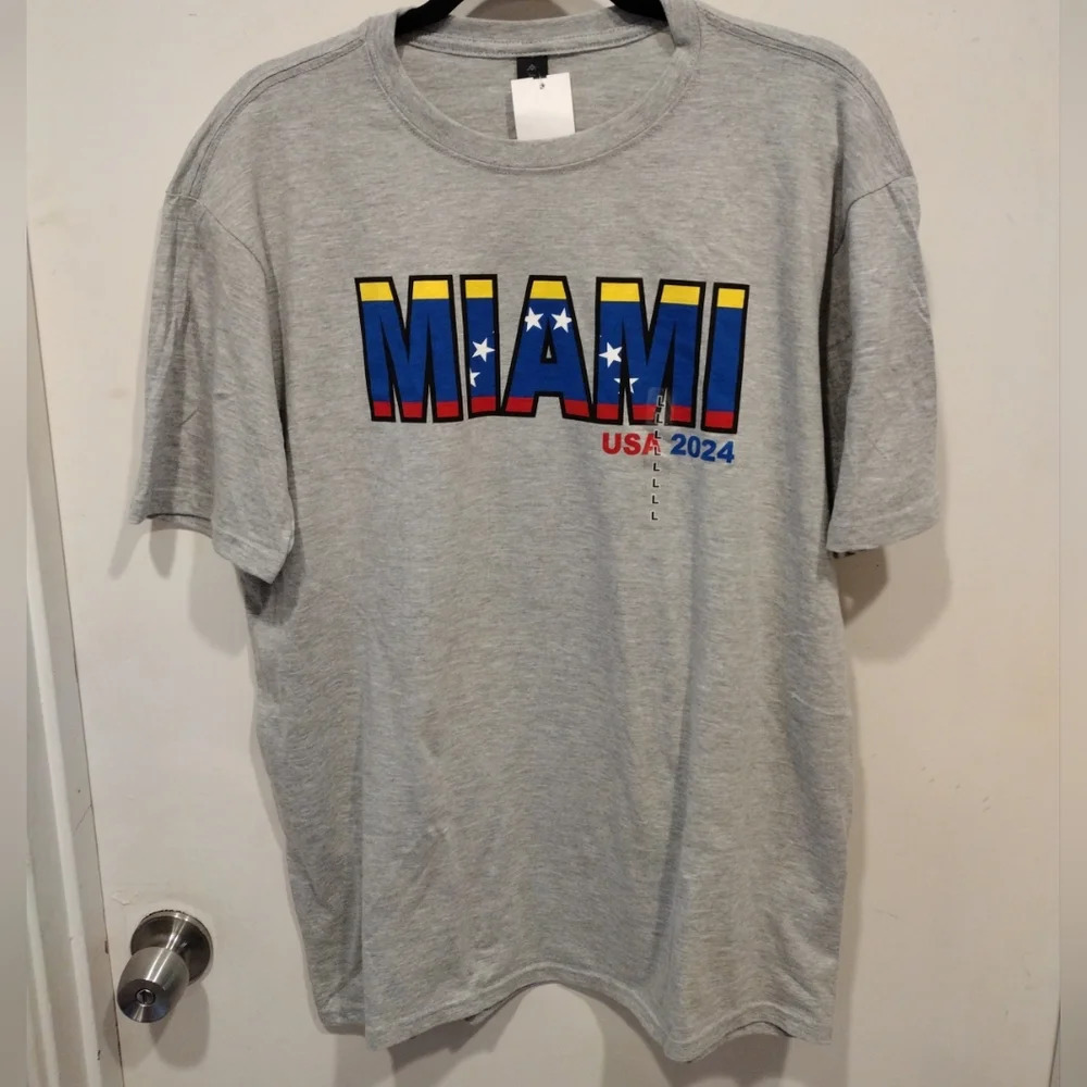 NWT Point Miami USA 2024 Venezuela Soccer Fan T-shirt Men's Sz L-Casual